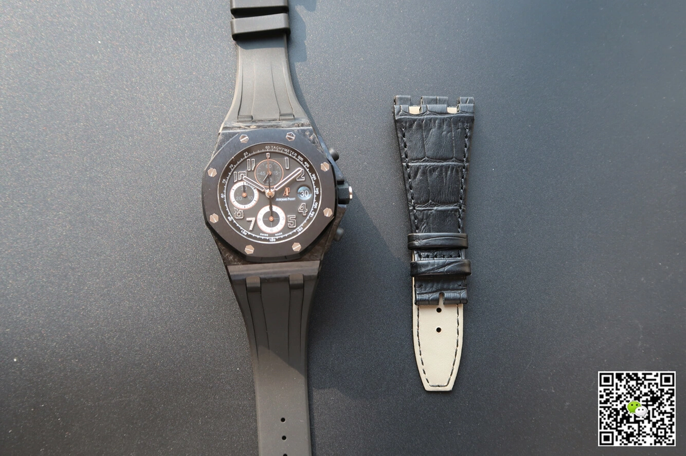 Audemars Piguet Royal Oak Offshore 26205AU.OO.D002CR.01 JF Factory 1:1 Best Edition Replica Watch Black Strap